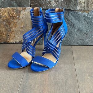 Blue Strappy Heels